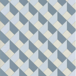 Papier peint Square Losange bleu gris - SPACES - Caselio - SPA100129090
