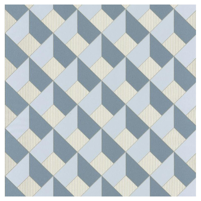 Papier peint Square Losange Bleu/Gris – SPACES – Caselio