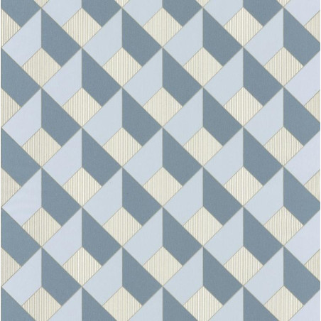 Papier peint Square Losange bleu gris - SPACES - Caselio - SPA100129090