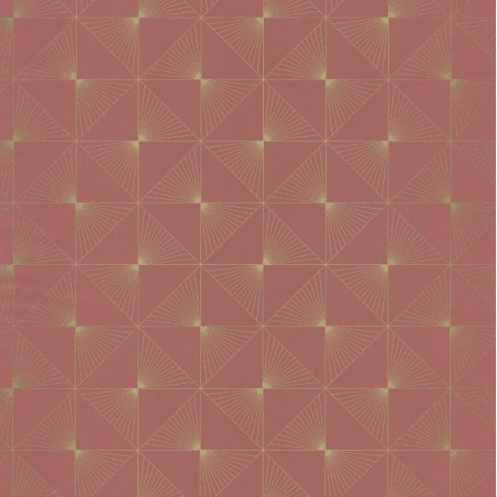 Papier peint Lines Carrés Rose – SPACES – Caselio