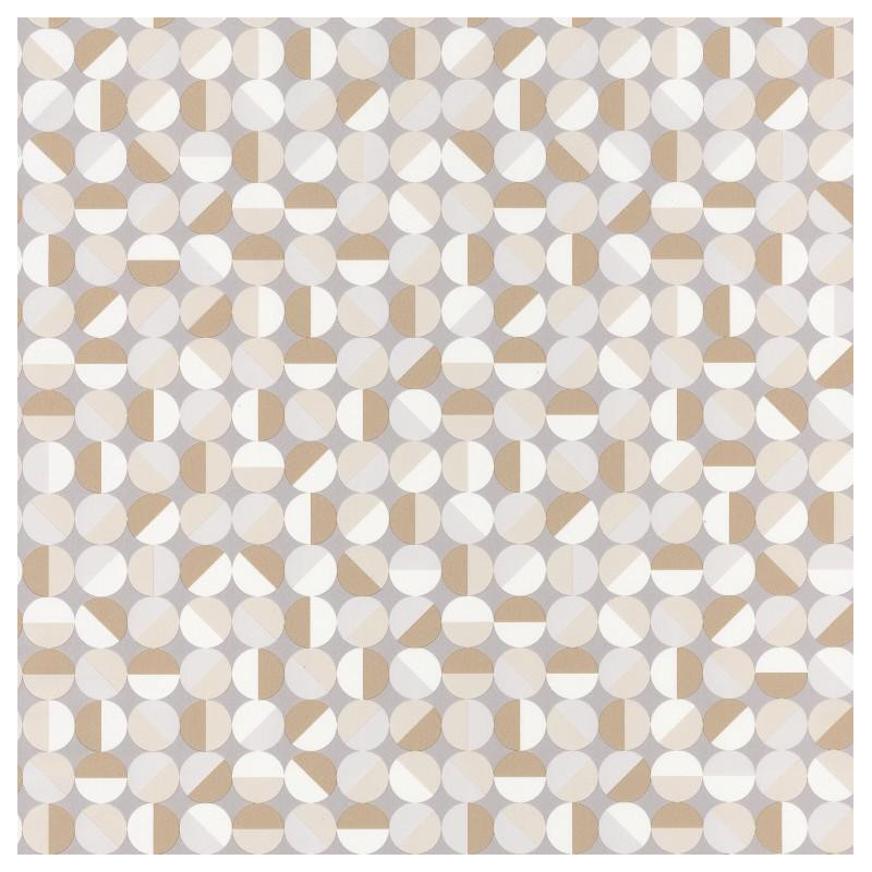 Papier peint Curves Cercles Beige – SPACES – Caselio