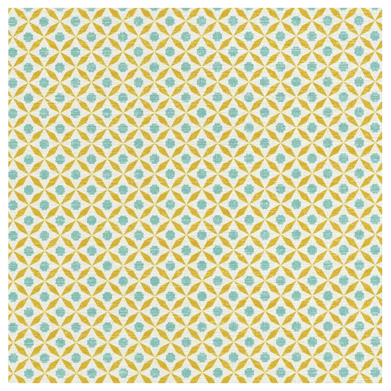 Papier peint Juba turquoise et jaune - ACAPULCO - Caselio - ACAP69946029