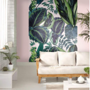 Panoramique XL The Pink Jungle Motifs Tropicaux – JUNGLE - Caselio