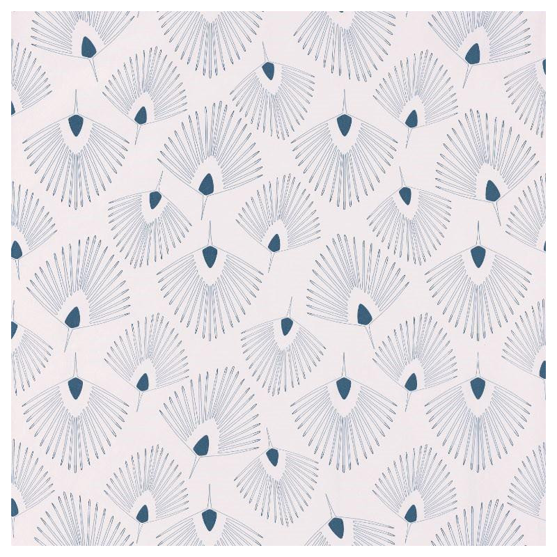 Papier peint Eventails bleu et beige rosé - JUNGLE - Caselio - JUN100076808