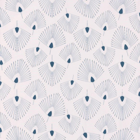 Papier peint Eventails bleu et beige rosé - JUNGLE - Caselio - JUN100076808