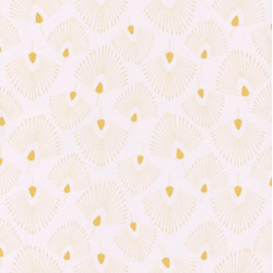 Papier peint Eventails jaune et beige - JUNGLE - Caselio - JUN100072000