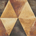 Papier peint Triangles Métallisés orange et cuivre - HEXAGONE - Ugepa - L62505