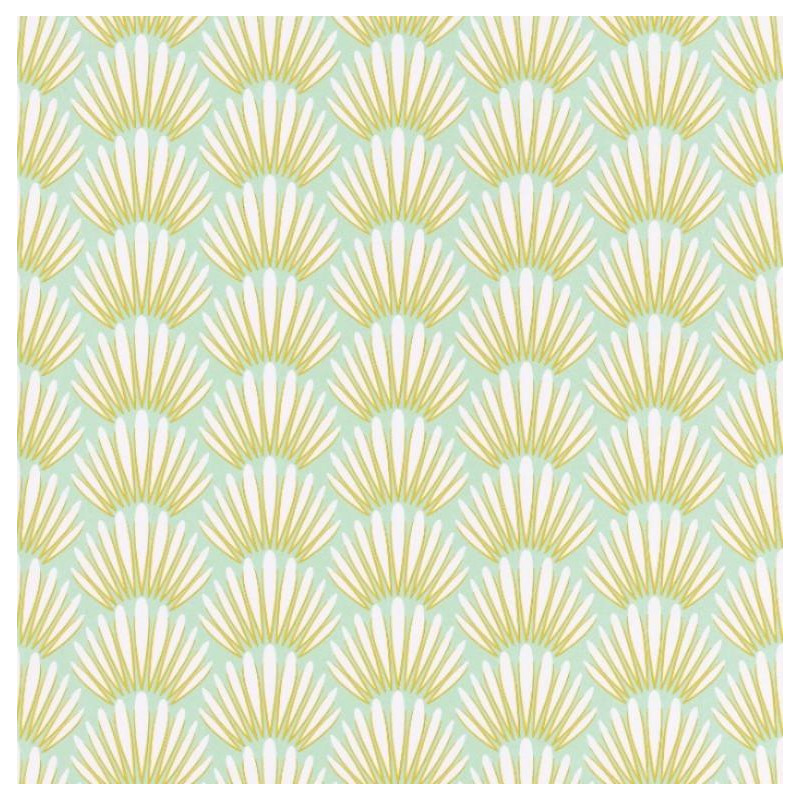 Papier peint Canopee Motifs tropicaux vert/blanc/jaune– JUNGLE - Caselio