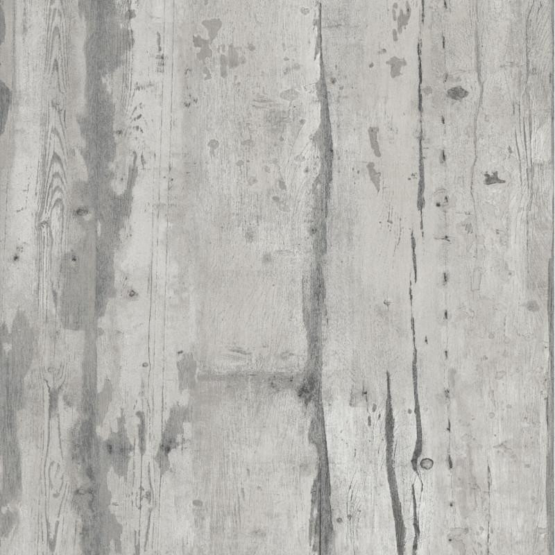 Papier peint Effet bois gris vintage - FAUX SEMBLANT - Ugepa - L10909