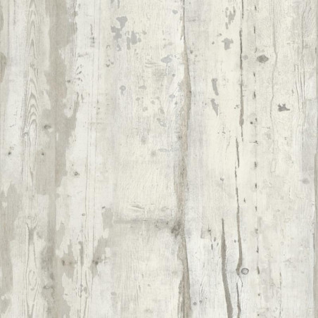 Papier peint vinyle trompe l'oeil effet bois gris beige vintage - FAUX SEMBLANT - UGEPA