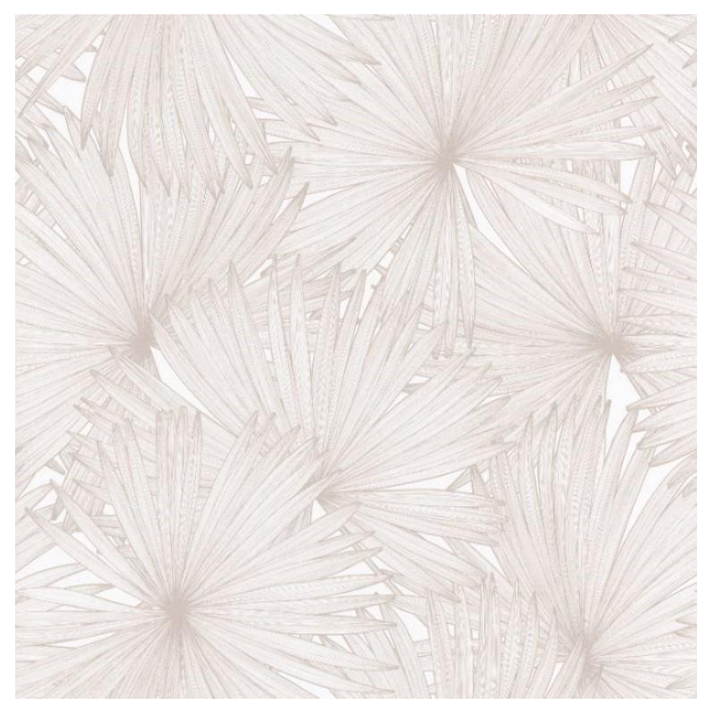 Papier peint Coconut Motifs feuilles de cocotier beige – JUNGLE - Caselio