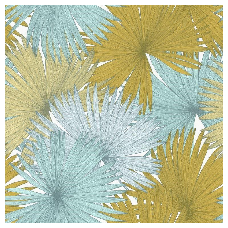 Papier peint Coconut bleu et vert - JUNGLE - Caselio - JUN100046526