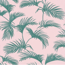 Papier peint Palmes vert et rose - JUNGLE - Caselio - JUN100037900