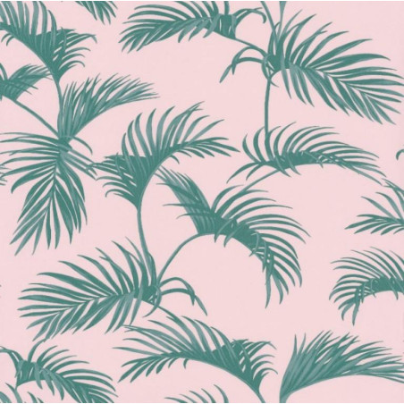 Papier peint Palmes vert et rose - JUNGLE - Caselio - JUN100037900