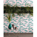 Papier peint Palmes vert et rose - JUNGLE - Caselio - JUN100037900
