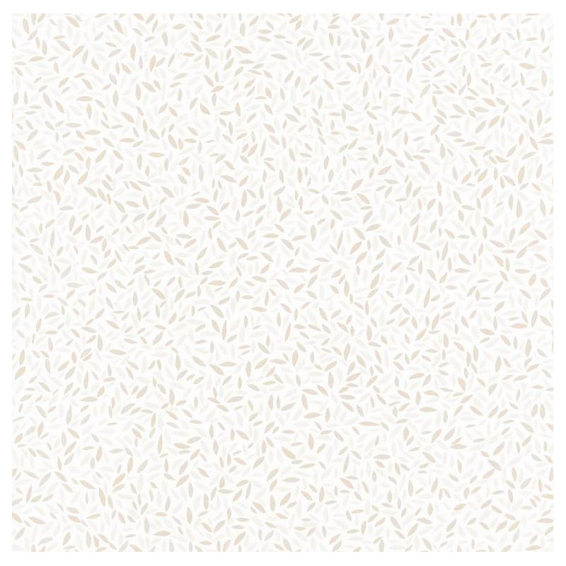 Papier peint Pépins Motifs grains de riz beige sur fond blanc – JUNGLE - Caselio