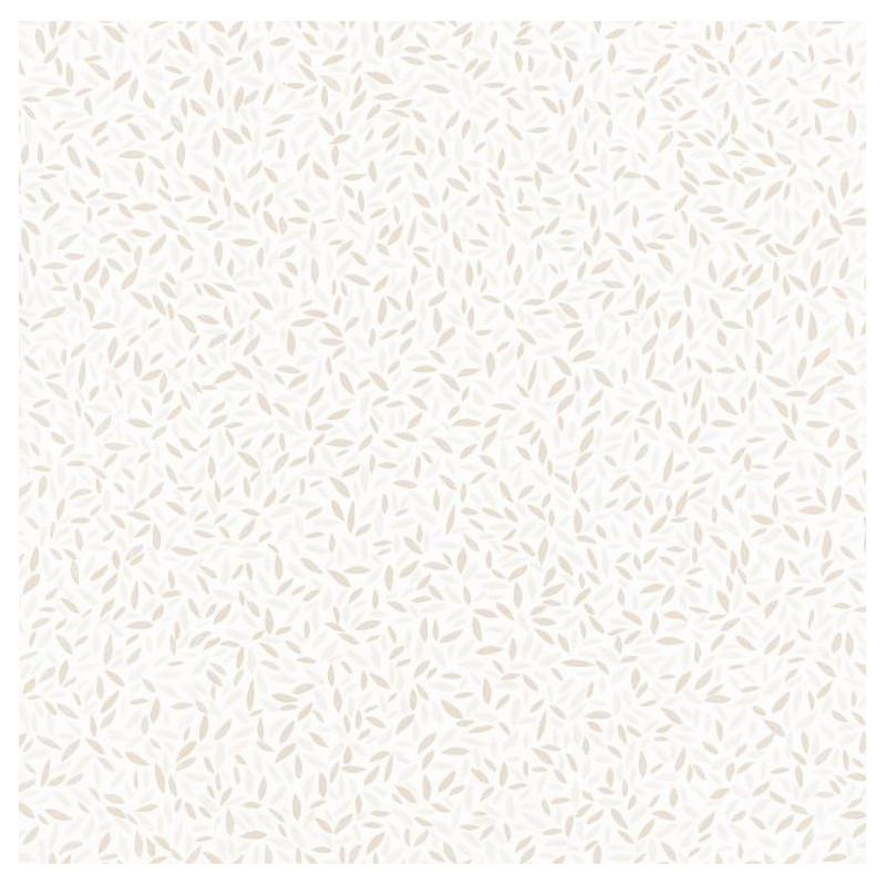 Papier peint Pépins Motifs grains de riz beige sur fond blanc – JUNGLE - Caselio