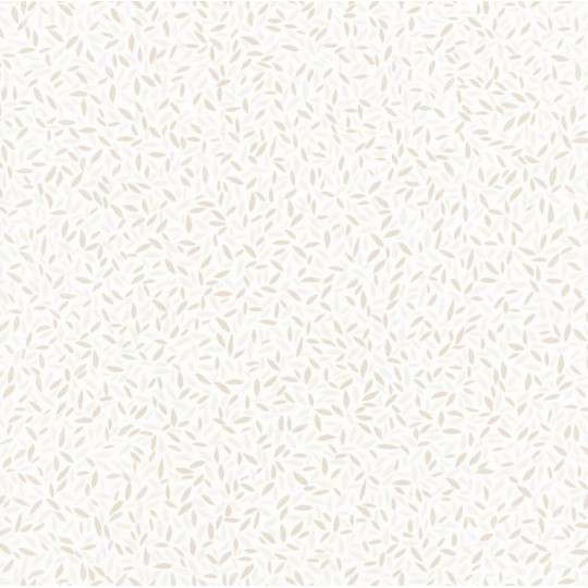 Papier peint Pépins Motifs grains de riz beige sur fond blanc – JUNGLE - Caselio