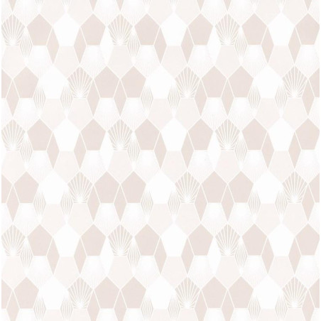 Papier peint Hamac Motifs nids d'abeilles beige et blanc – JUNGLE - Caselio