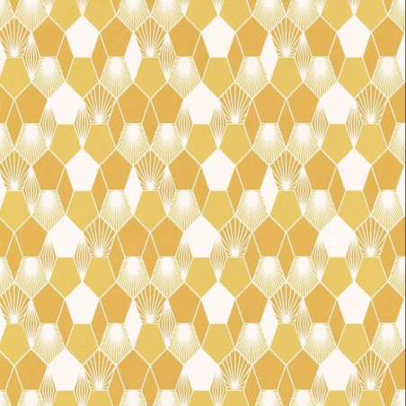 Papier peint Hamac jaune et orange - JUNGLE - Caselio - JUN100012232