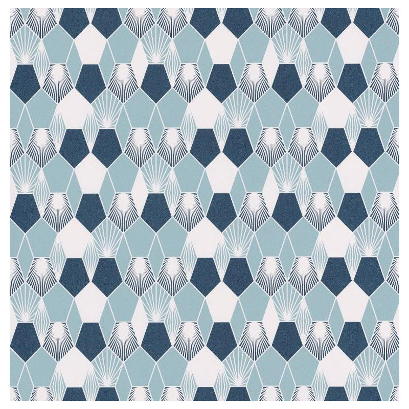 Papier peint Hamac Motifs nids d'abeilles nuance de bleu – JUNGLE - Caselio