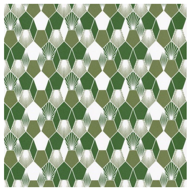 Papier peint Hamac Motifs nids d'abeilles nuance de vert– JUNGLE - Caselio