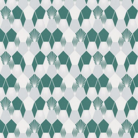Papier peint Hamac bleu vert - JUNGLE - Caselio - JUN100017707