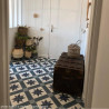 Revêtement PVC - Largeur 4m - CORDOBA bleu carreaux de ciment étoiles - Texline Gerflor