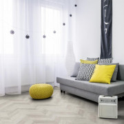 Revêtement PVC - Largeur 4m - Paris white parquet chevrons - Texline Gerflor