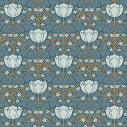 Papier peint Fox Trot bleu canard - BELLE EPOQUE - Casadeco - BEEP82236216