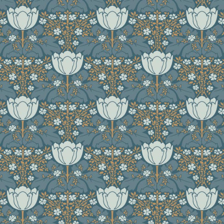 Papier peint Fox Trot bleu canard - BELLE EPOQUE - Casadeco - BEEP82236216