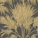 Papier peint intissé JOSEPHINE FOIL noir/doré - Belle Epoque Casadeco