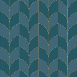 Papier peint Paradoxe bleu canard - BELLE EPOQUE - Casadeco - BEEP82256203