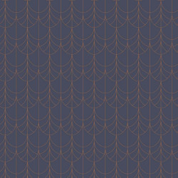Papier peint Filament bleu et cuivre - BELLE EPOQUE - Casadeco - BEEP82266438