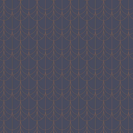 Papier peint Filament bleu et cuivre - BELLE EPOQUE - Casadeco - BEEP82266438