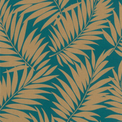Papier peint Majorelle bleu et or - BARBARA HOME COLLECTION - Rasch - 527599