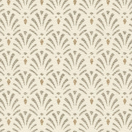 Papier peint Coquilles Art Déco beige - Rasch - 808407