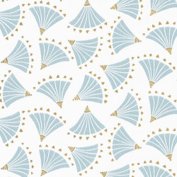 Papier peint Origami bleu clair et gold - HANAMI - Caselio - HAN100366100