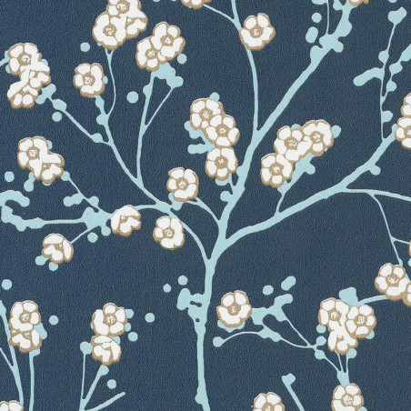 Papier peint Sakura bleu - HANAMI - Caselio - HAN100349911