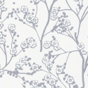 Papier peint cerisier japonais SAKURA gris argent - HANAMI - Caselio