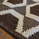  Tapis Hexagones chocolat / écru - 160x230cm - ESSENZA 