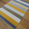 Tapis à rayures jaune et gris - Canvas - 140x200cm