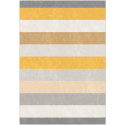 Tapis velours ras "Rayures jaune et gris" - Canvas BALTA 140x200