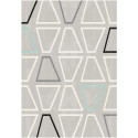 Tapis moderne gris clair à motifs géométriques - Canvas - 140x200cm