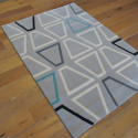 Tapis velours ras "Triangles Imparfaits gris clair" - Canvas BALTA