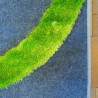 Tapis gris motif Peace vert fluo - CRASH - 120x170cm - PAPILIO