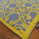 Tapis motif Tête de mort - gris et jaune - BONES- 120x170cm - PAPILIO