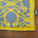 Tapis motif Tête de mort - gris et jaune - BONES- 120x170cm - PAPILIO