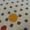 Tapis rond à pois - écru et pois colorés - Canvas - 120cm
