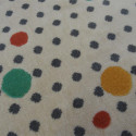 Tapis rond "Pois colorés et écru" - Canvas BALTA Diam.120